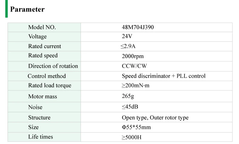 Nidec External Rotor 24V Fascia Gun DC Brushless Micro Motor 48m704j390